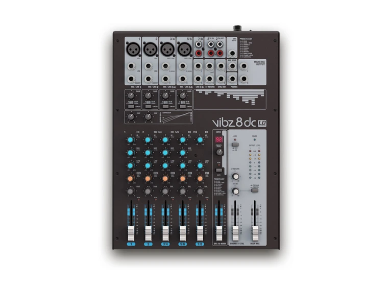 LD Systems VIBZ 8 DC 8ch. Mix Console with DFX and Compressor 